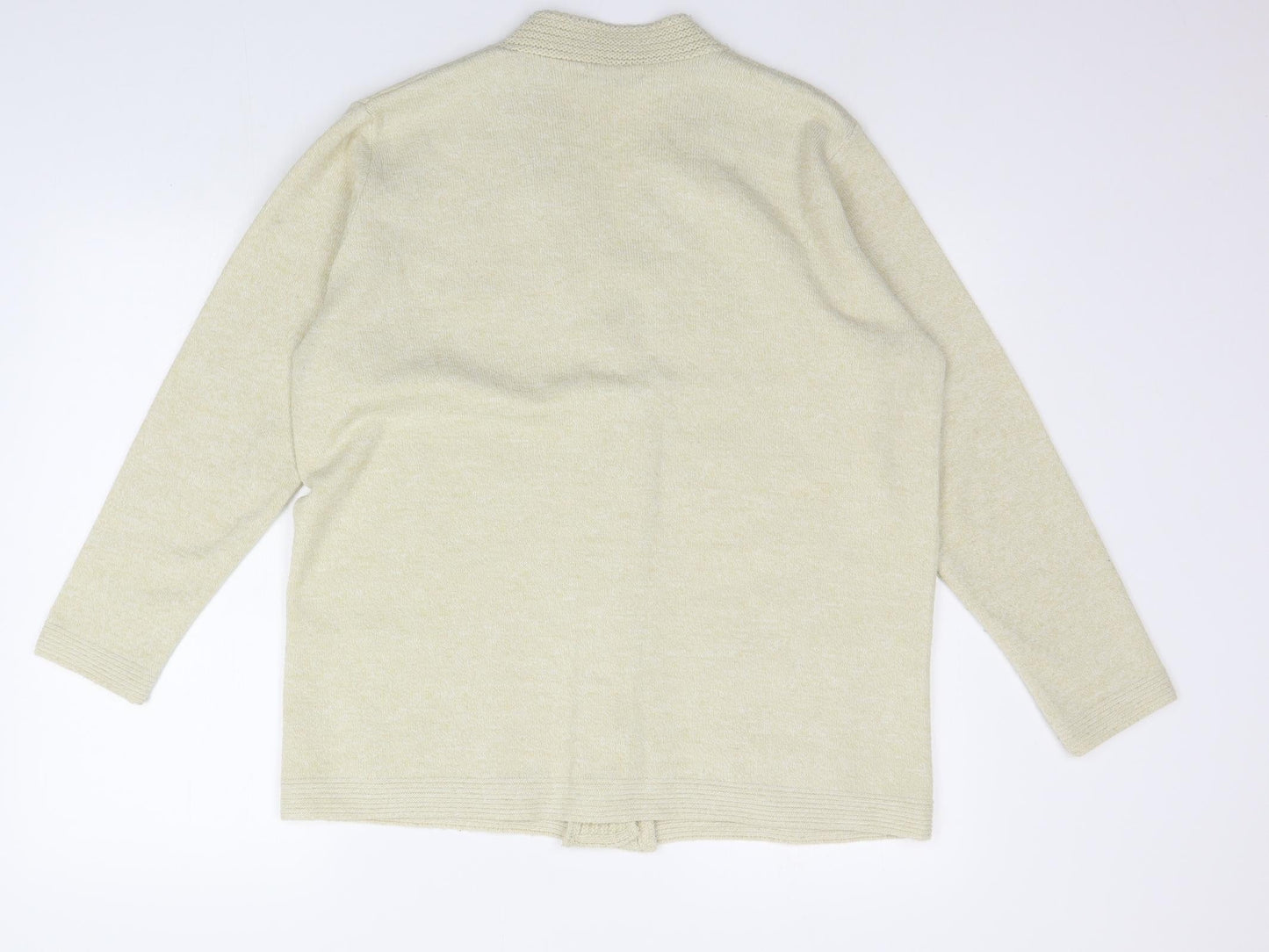 Womens UK Size M Classic Beige Cardigan Jumper