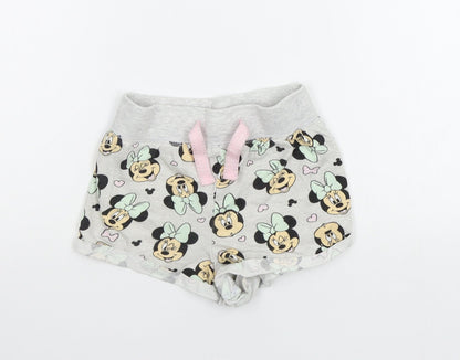 Primark Girls Grey Geometric  Top Robe & Gown Set Size 2-3 Years  - mini mouse
