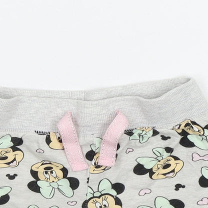 Primark Girls Grey Geometric  Top Robe & Gown Set Size 2-3 Years  - mini mouse
