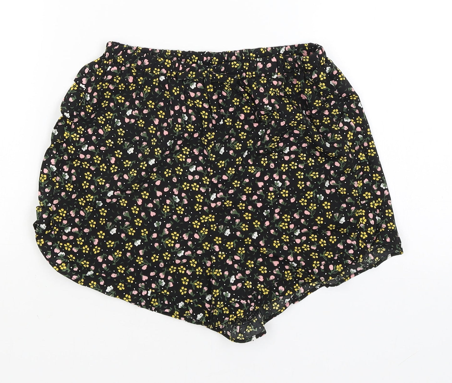Primark Girls Black Floral  Hot Pants Shorts Size 10-11 Years
