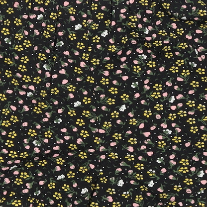 Primark Girls Black Floral  Hot Pants Shorts Size 10-11 Years
