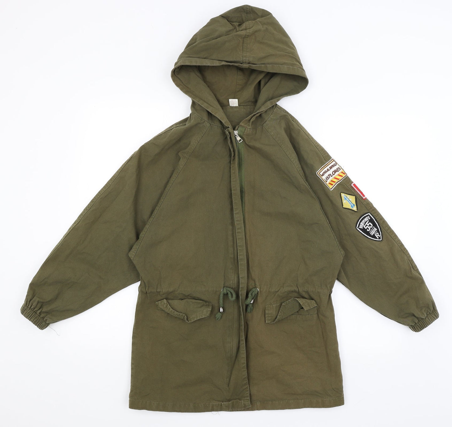 Womens UK Size S Preworn Green Overcoat