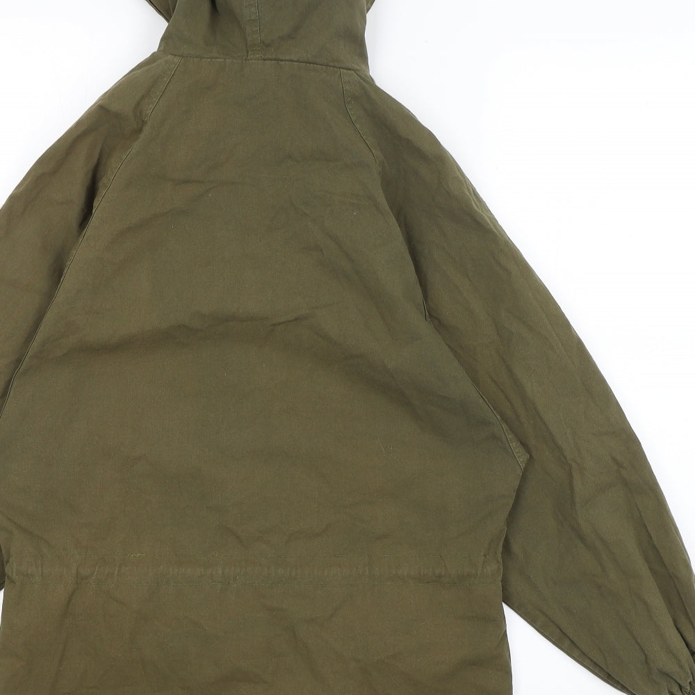Womens UK Size S Preworn Green Overcoat