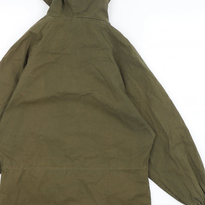 Womens UK Size S Preworn Green Overcoat