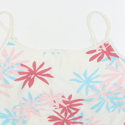 Papaya Womens White Floral  Basic Tank Size 14
