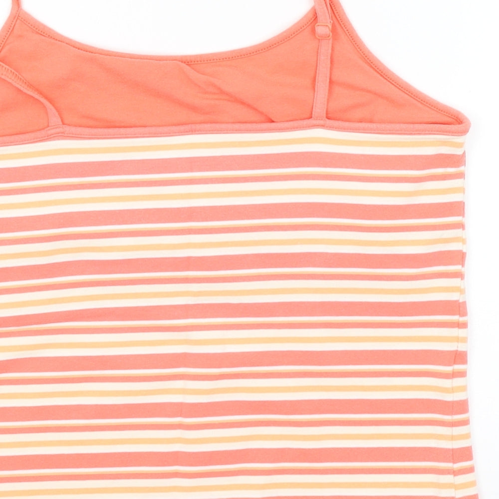 Papaya Womens Orange Striped  Basic Tank Size 14