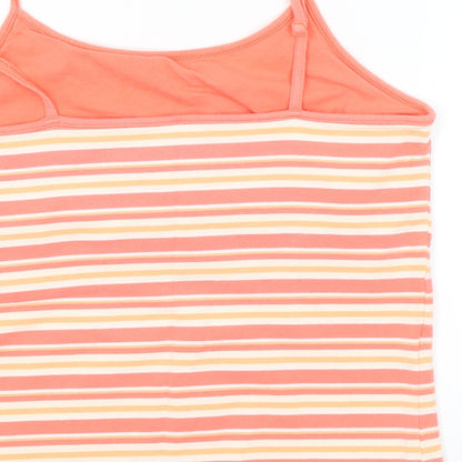 Papaya Womens Orange Striped  Basic Tank Size 14