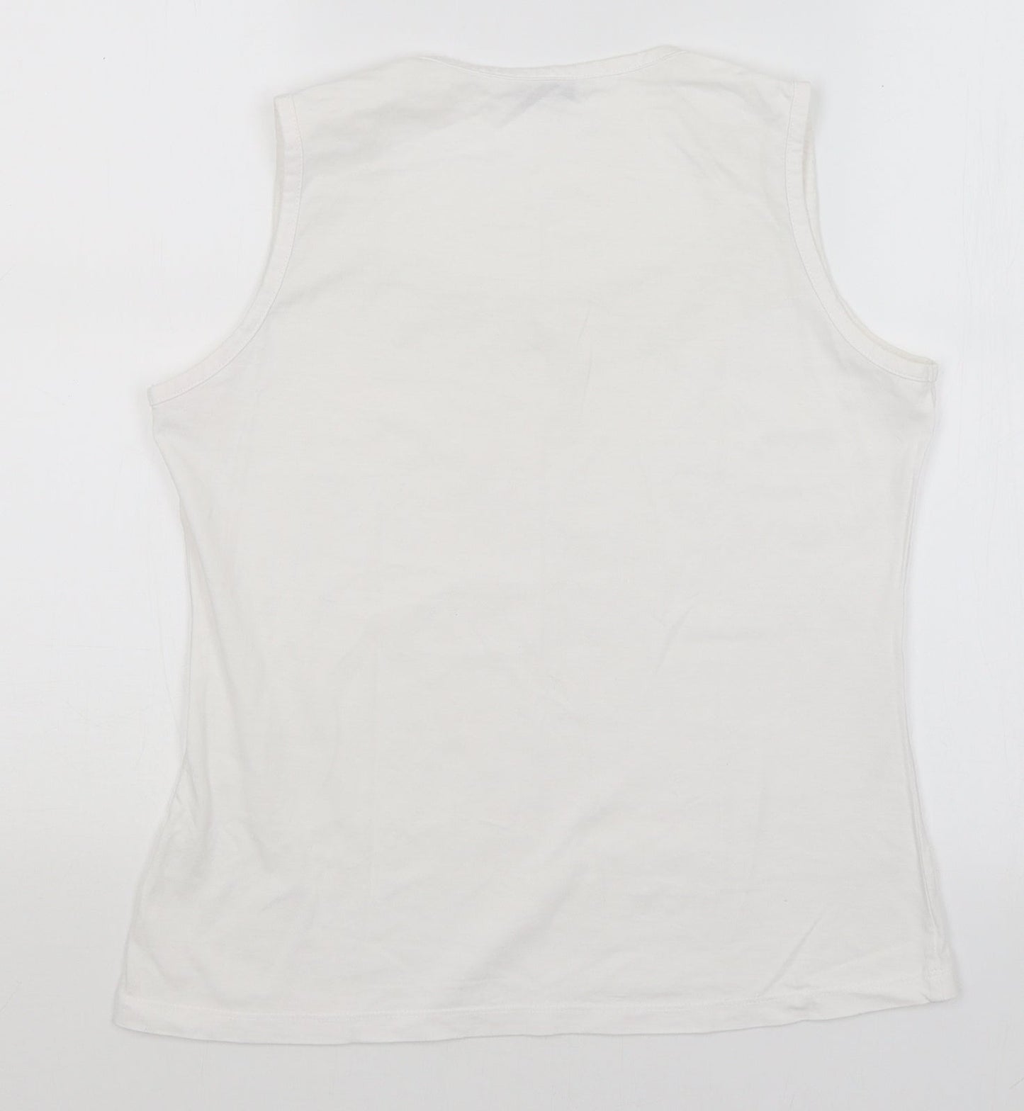 Womens UK Size 12 Editions White Basic Tank