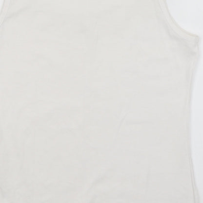 Womens UK Size 12 Editions White Basic Tank