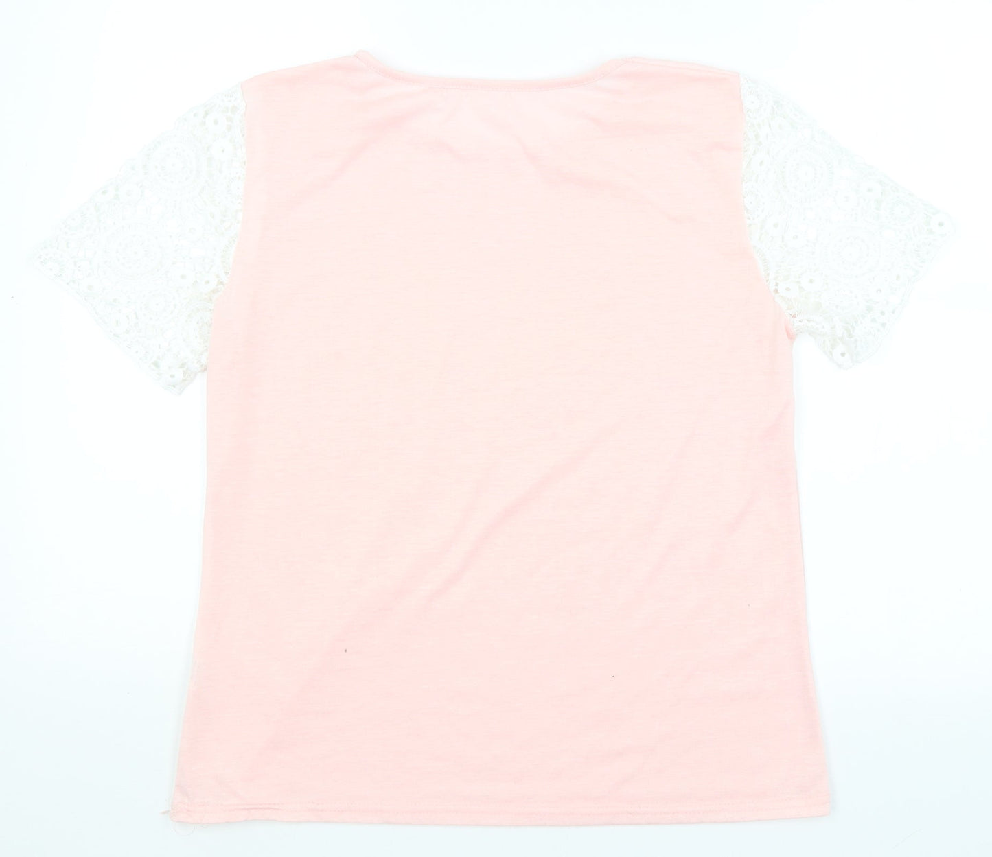 Womens UK Size XL Preworn Pink Basic T-Shirt