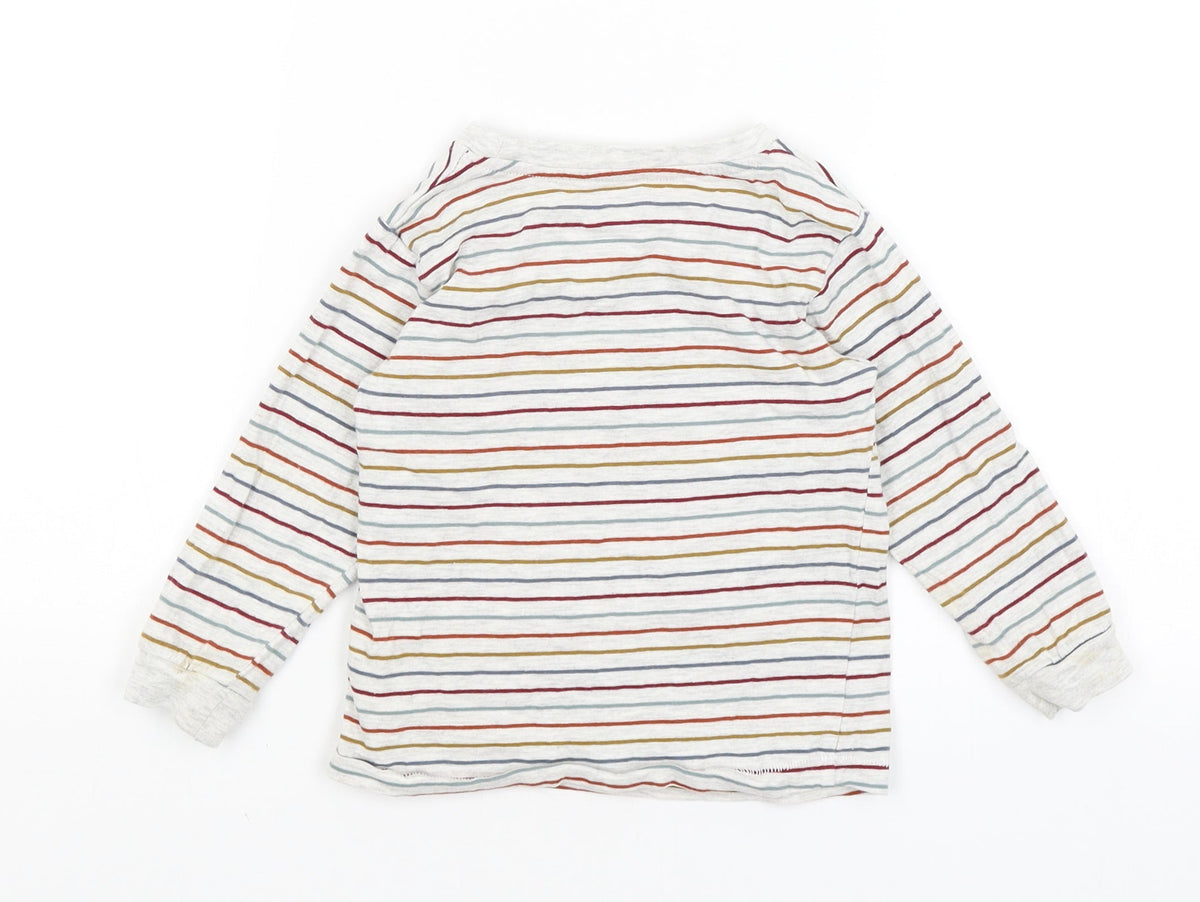 Matalan Baby Grey Striped  Basic T-Shirt Size 18-24 Months