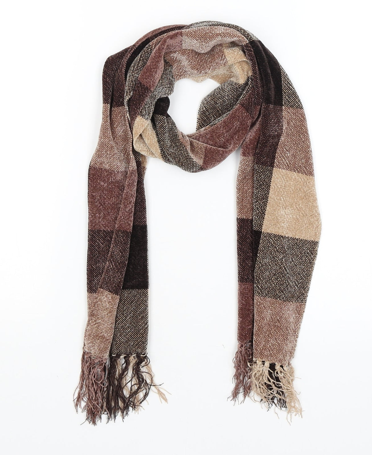 Preworn Womens Brown Check   Scarf