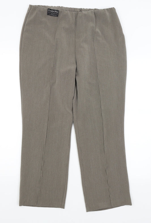 Womens UK Size 14 Sarah Hamilton Regular Fit  Brown Trousers