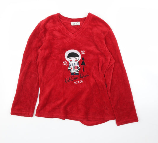 Primark Womens Red   Pullover Jumper Size 6  - PJ top