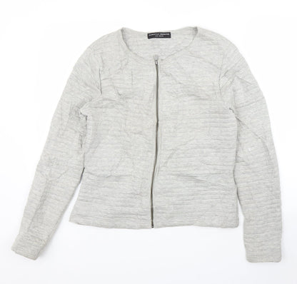 Womens UK Size 12 Dorothy Perkins Grey Full Zip Jumper