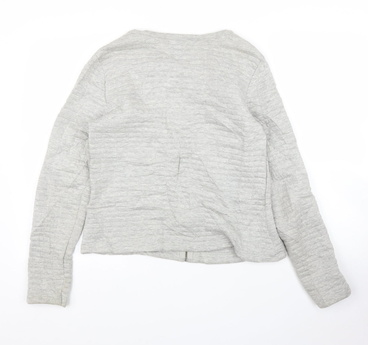 Womens UK Size 12 Dorothy Perkins Grey Full Zip Jumper