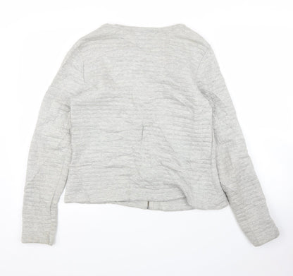 Womens UK Size 12 Dorothy Perkins Grey Full Zip Jumper