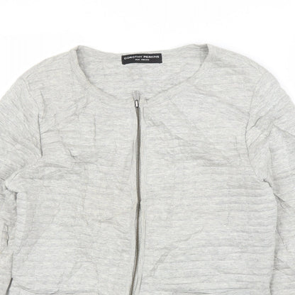 Womens UK Size 12 Dorothy Perkins Grey Full Zip Jumper