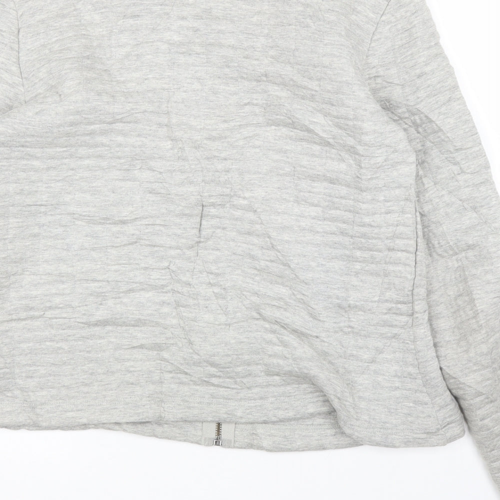 Womens UK Size 12 Dorothy Perkins Grey Full Zip Jumper