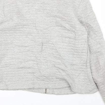 Womens UK Size 12 Dorothy Perkins Grey Full Zip Jumper