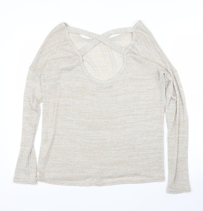 Womens UK Size 8 River Island Beige Basic Blouse