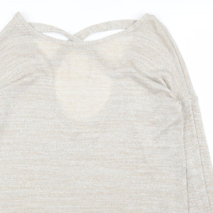 Womens UK Size 8 River Island Beige Basic Blouse