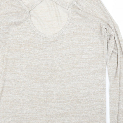 Womens UK Size 8 River Island Beige Basic Blouse