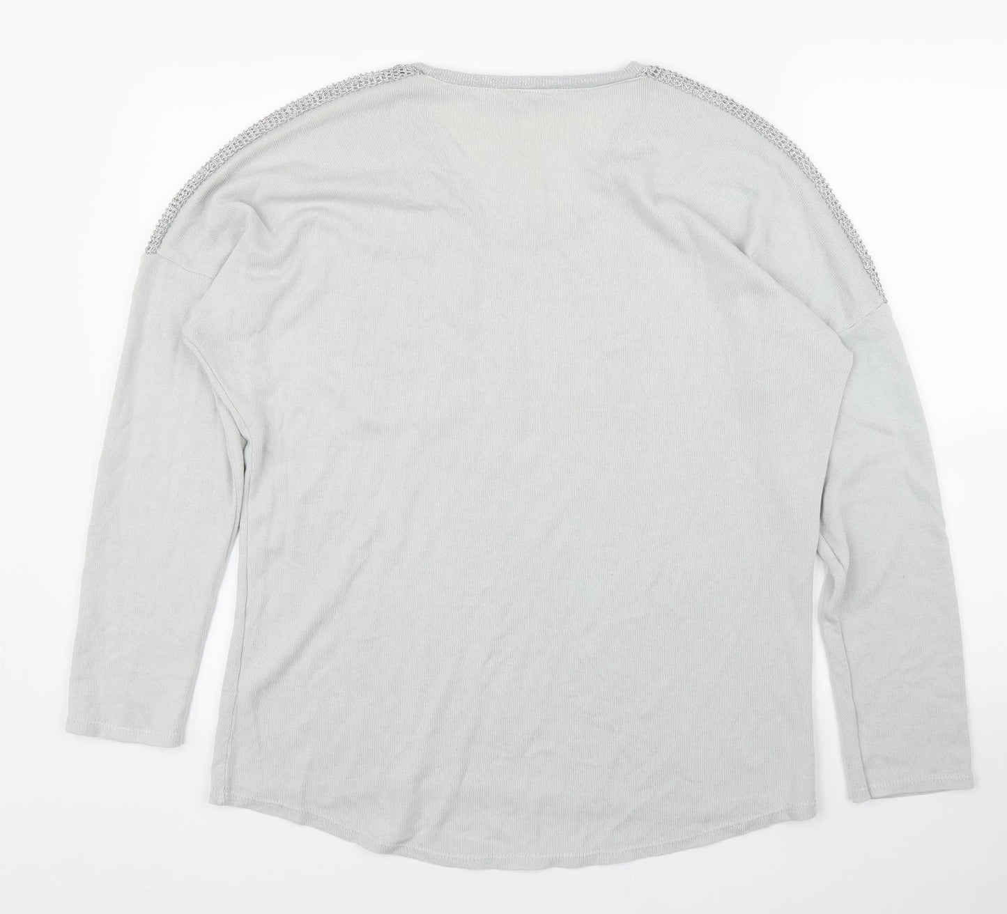 Womens UK Size L Preworn Grey Pullover Jumper