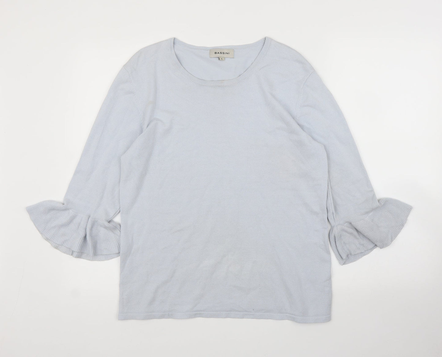 BASSINI Womens Blue   Pullover Jumper Size L