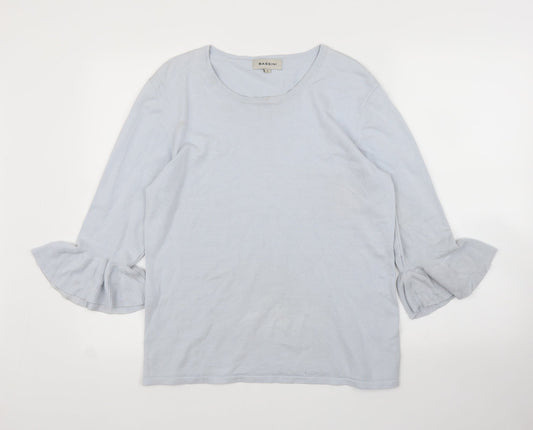 BASSINI Womens Blue   Pullover Jumper Size L