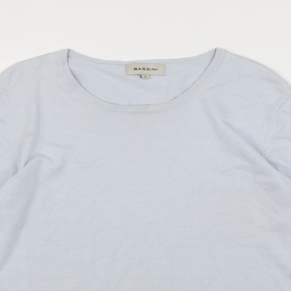 BASSINI Womens Blue   Pullover Jumper Size L