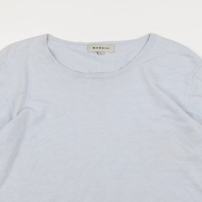 BASSINI Womens Blue   Pullover Jumper Size L