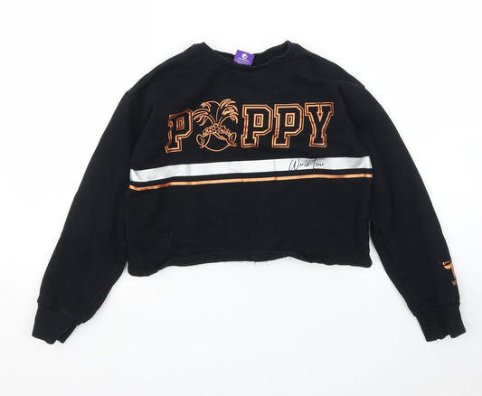 George Girls Black   Pullover Jumper Size 9-10 Years  - Trolls