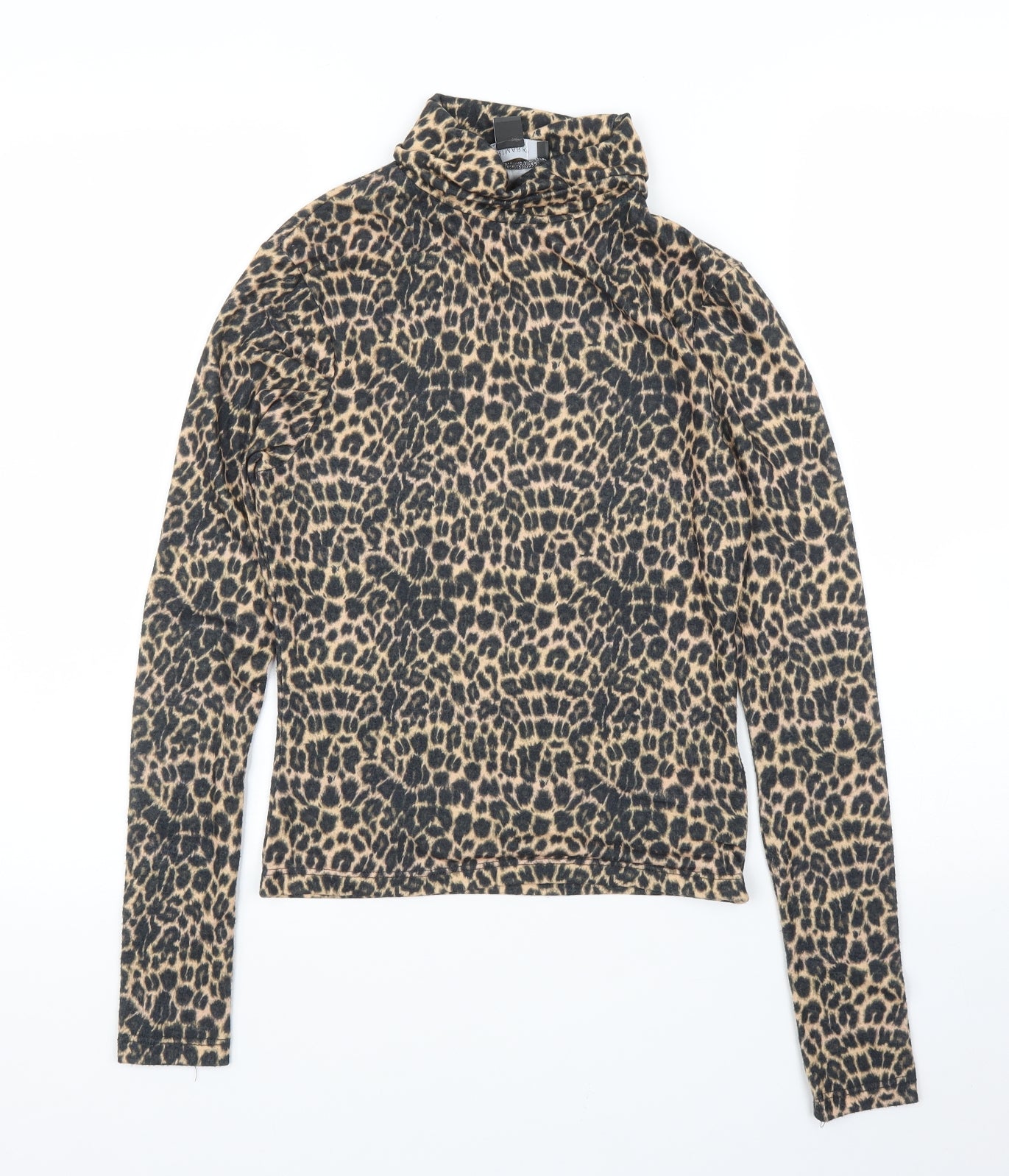 Primark Womens Beige Animal Print  Basic T-Shirt Size XS  - Leopard print