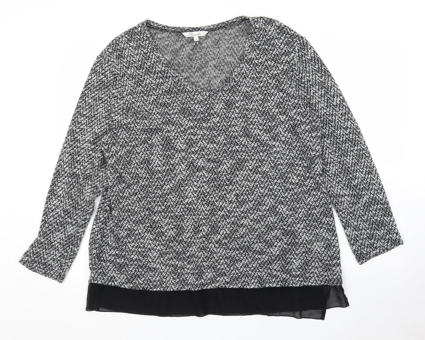 Womens UK Size XL Peacocks Grey Pullover Jumper