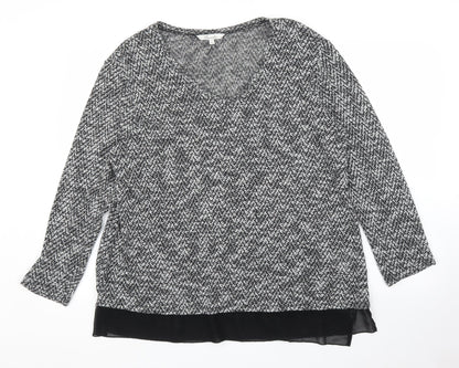 Womens UK Size XL Peacocks Grey Pullover Jumper