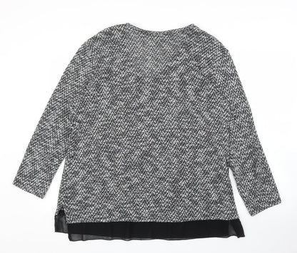 Womens UK Size XL Peacocks Grey Pullover Jumper