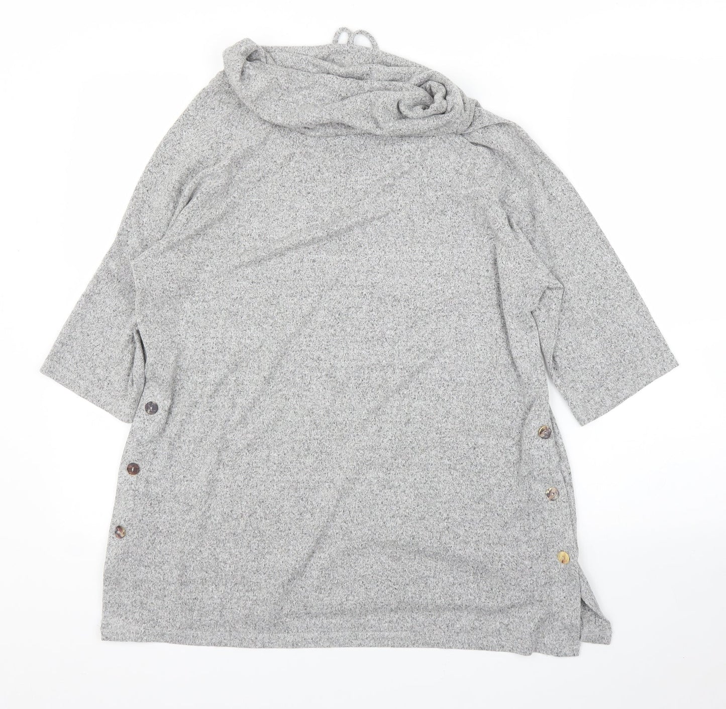 Womens UK Size M COIN 1804 Grey Tunic Blouse