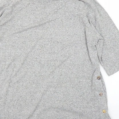 Womens UK Size M COIN 1804 Grey Tunic Blouse