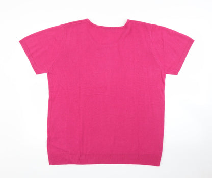 Womens UK Size XL Cashmasoft Pink Pullover Jumper