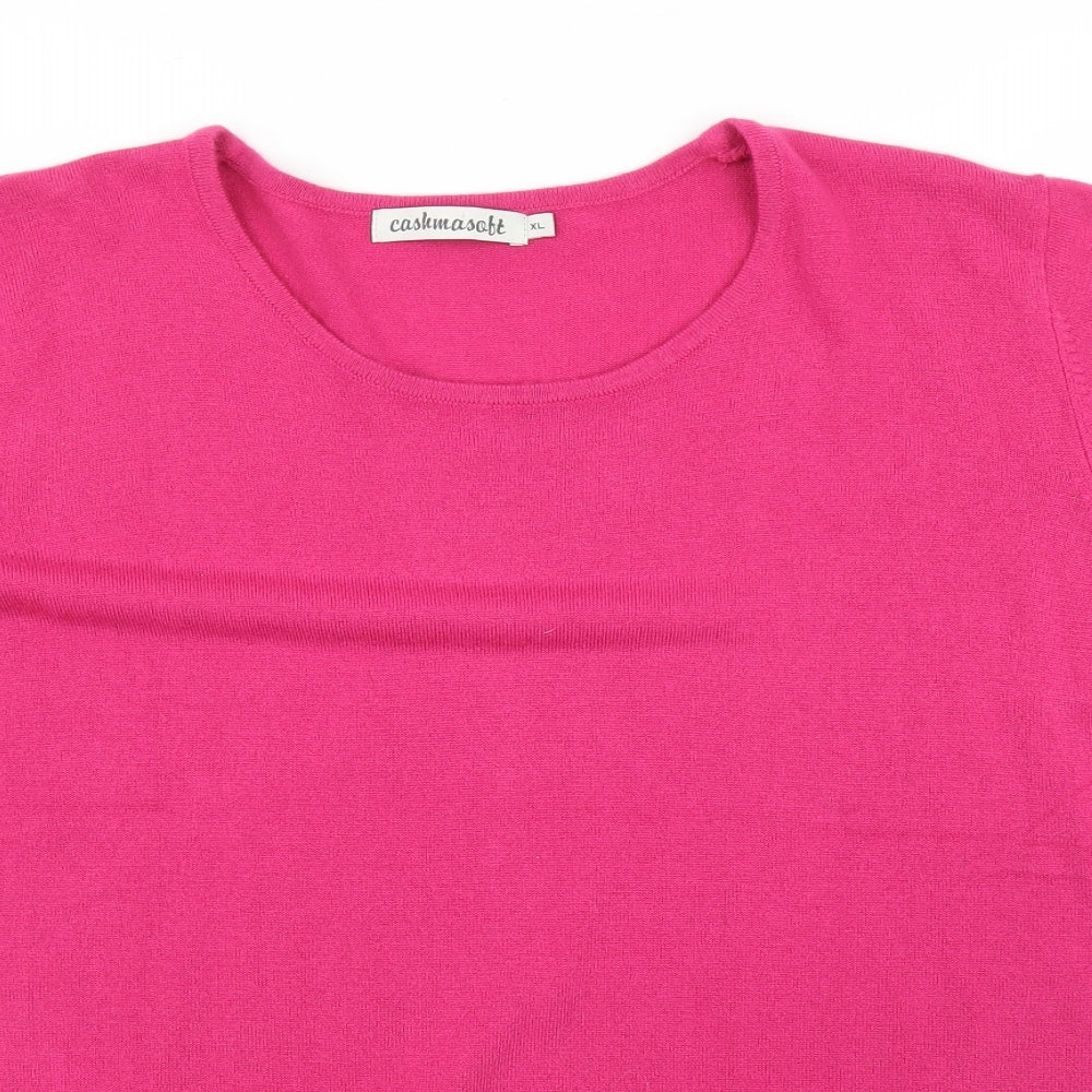 Womens UK Size XL Cashmasoft Pink Pullover Jumper