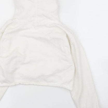 Just Hoods Girls White   Pullover Hoodie Size M