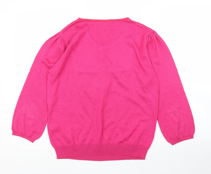 Womens UK Size 12 Per Una Pink Pullover Jumper