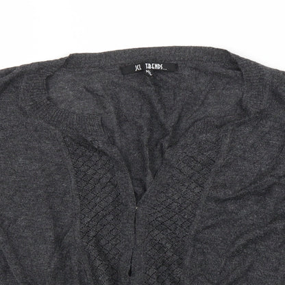 JCL Womens Grey   Cardigan Jumper Size M