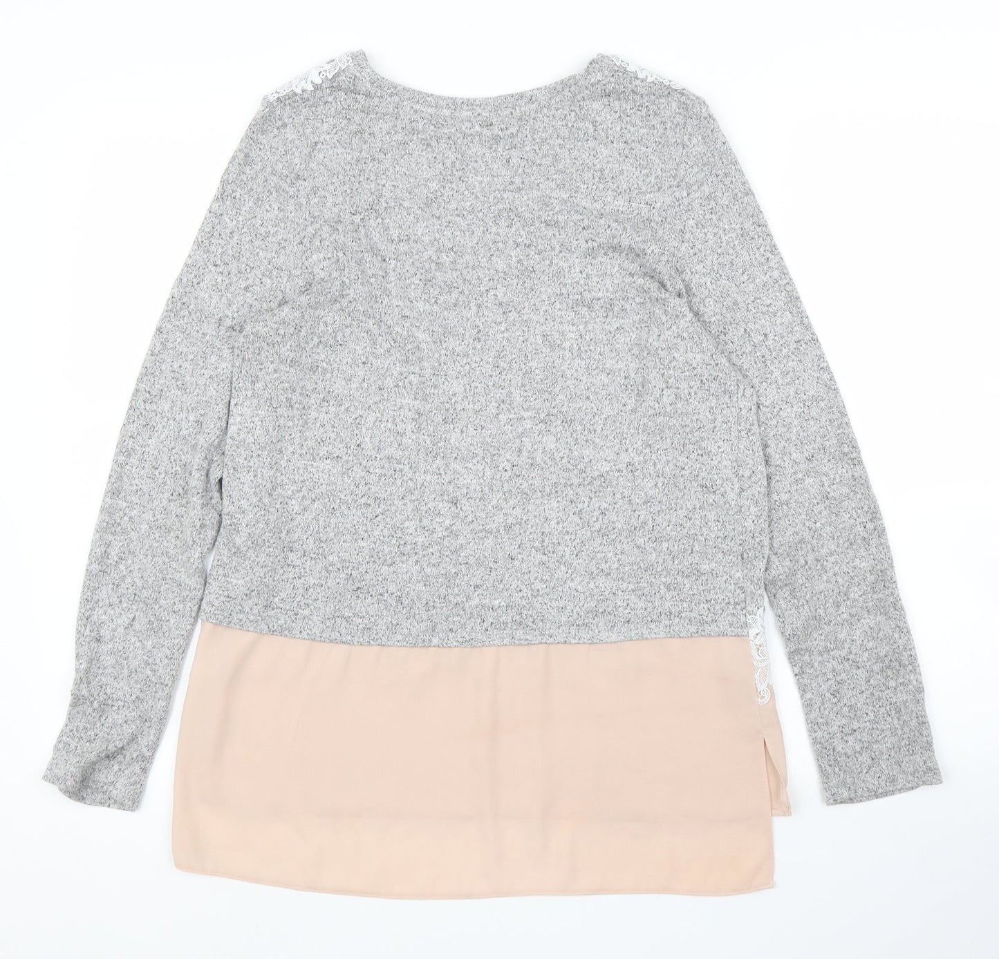 Womens UK Size S Oasis Grey Pullover Jumper