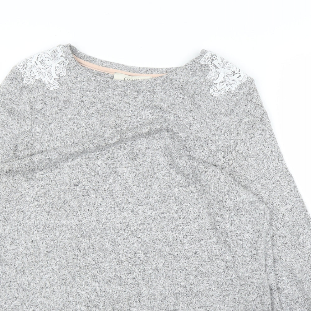 Womens UK Size S Oasis Grey Pullover Jumper