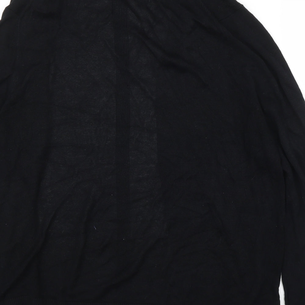 Zoe & Phoebe Womens Black  Rayon Cardigan Jumper Size M  - Pearls