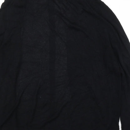 Zoe & Phoebe Womens Black  Rayon Cardigan Jumper Size M  - Pearls