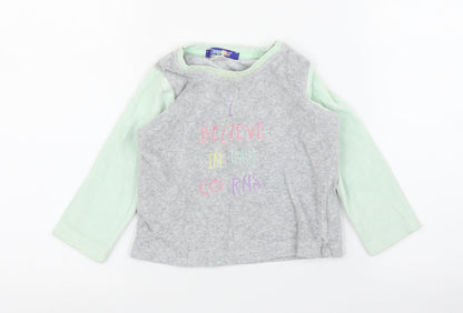 Lupilu Girls Grey   Pullover Jumper Size 12-18 Months
