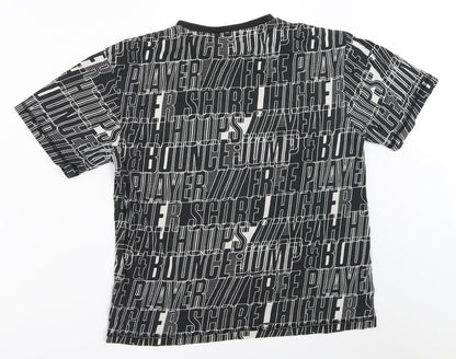 F&F Boys Black   Basic T-Shirt Size 9-10 Years